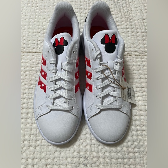 adidas Shoes - Adidas X Disney White and Red Minnie Mouse Grand base Sneakers